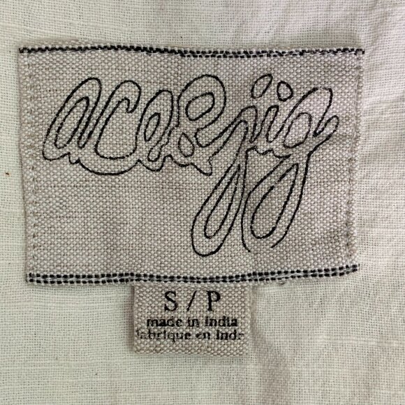 Ace & Jig Women's V Neck Sleeveless Cream Metallic Mini Dress Size Small - Picture 8 of 9